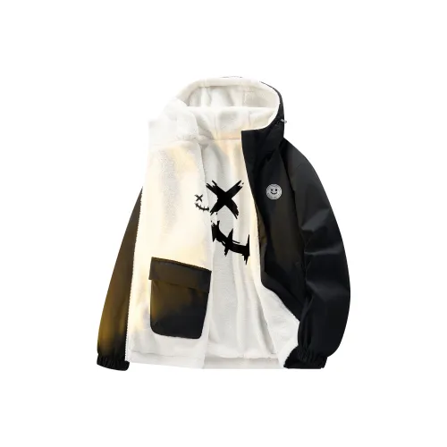 panelled feather-down jacket