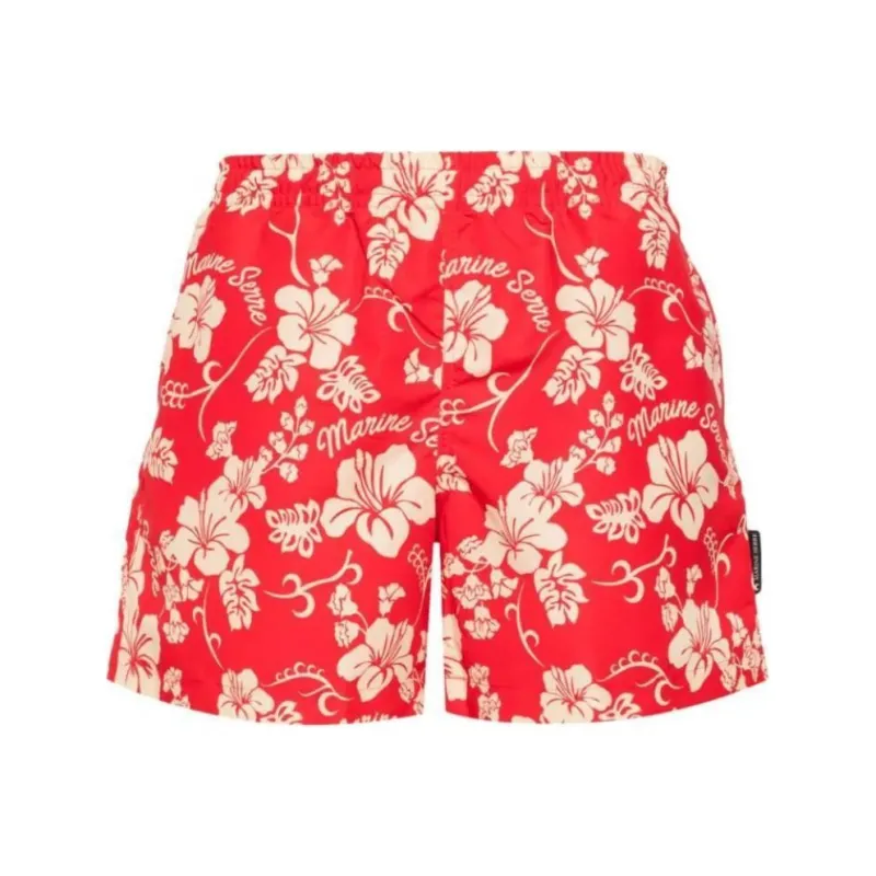 Marine Serre Floral print Swim Shorts-0