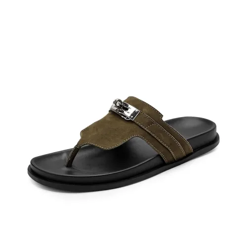 Voguhomme Rubber Sole Slip Resistant Flip Flops Men's