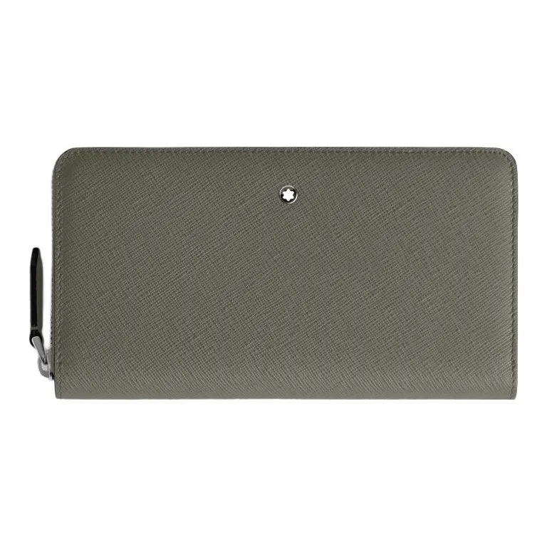 MONTBLANC Grain Cow Leather Wallet Men's Medium Gray-0