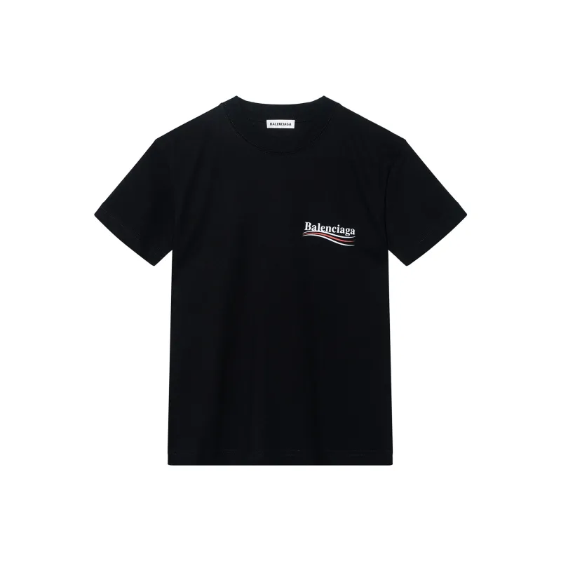 Balenciaga Women's Political Campaign Small Fit T Shirt Black-0