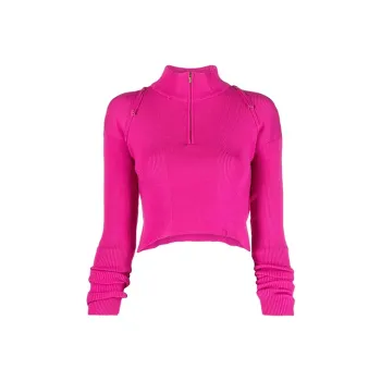 Jacquemus FW21 Slim Fit Sweater Women's Fuchsia
