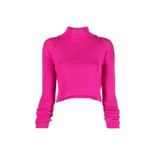 Jacquemus FW21 Slim Fit Sweater Women's Fuchsia