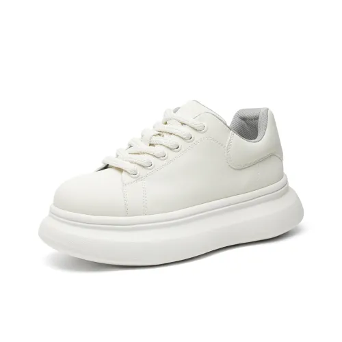 PLO CART Low Top Skateboard Shoes Unisex White