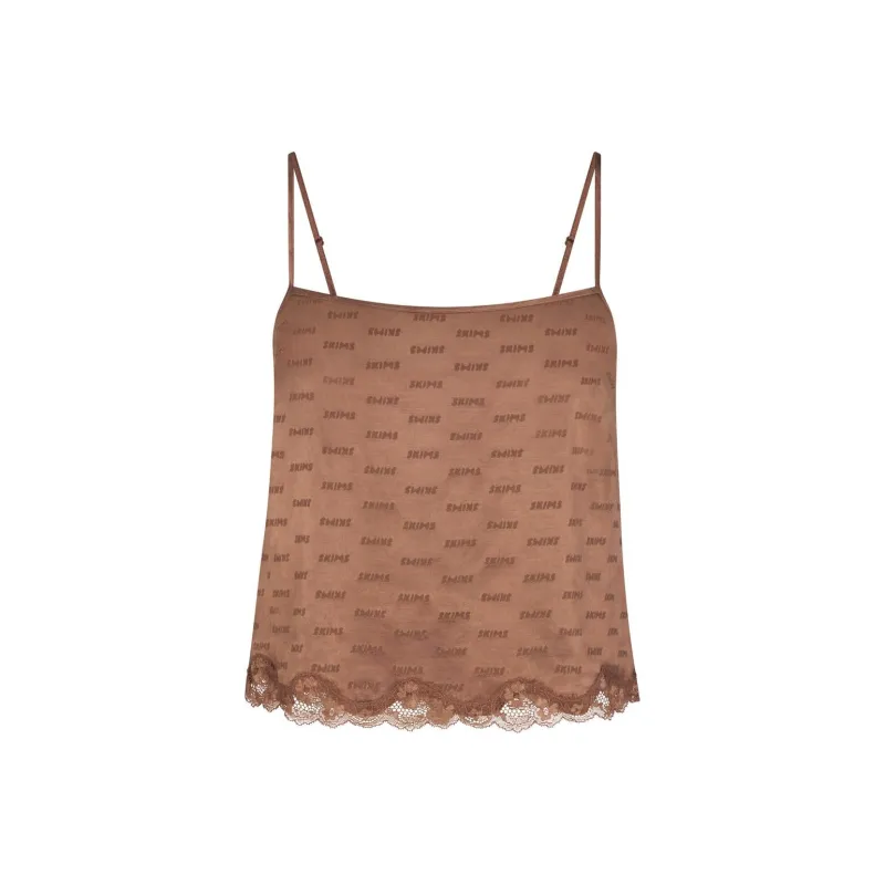 SKIMS JACQUARD LACE CAMI Tank Tops Women's JASPER/Jasper-0