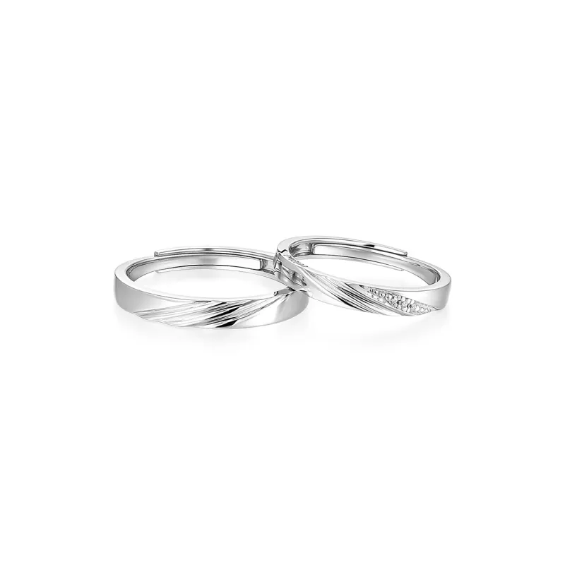KADER 925 Sterling Silver Rings Unisex Silver White Box-5