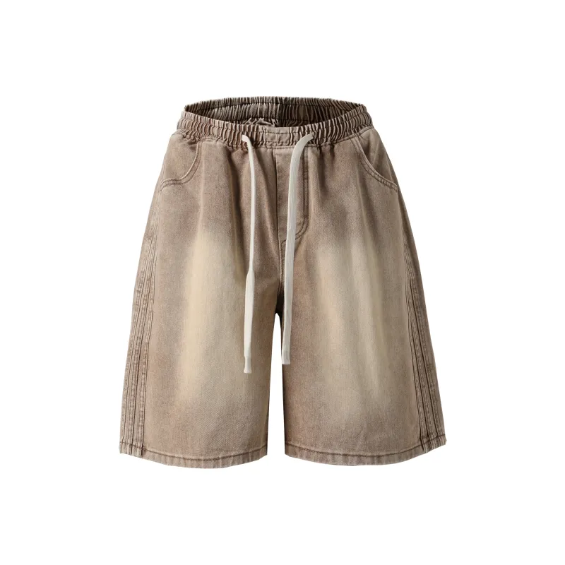 Ghost Mask Denim Shorts Unisex-5