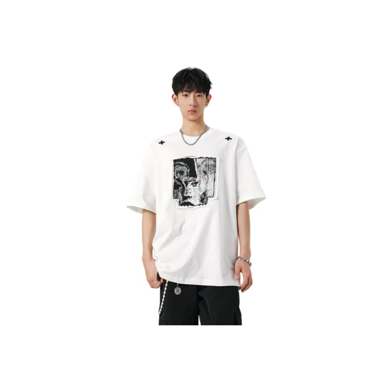 TESTUNG Classic T Shirt Unisex Pure White Color-8