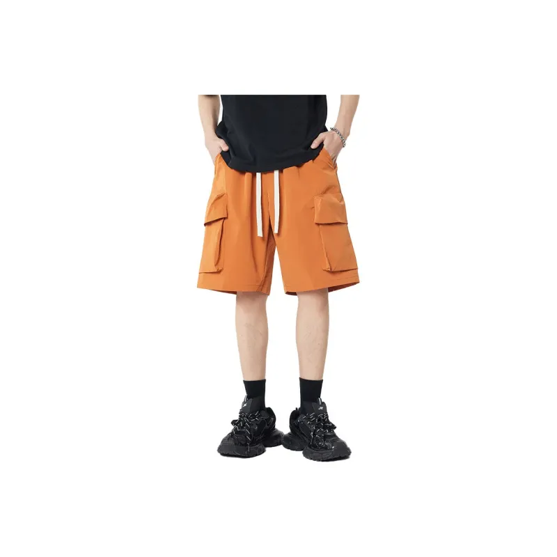 33TH Cargo Shorts Unisex Orange-0