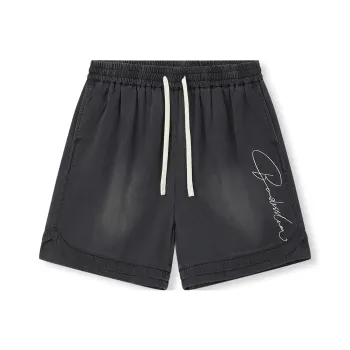 BONELESS Denim Shorts Unisex Black