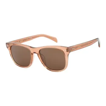 CELINE Plate Frame Square Sunglasses Unisex Orange
