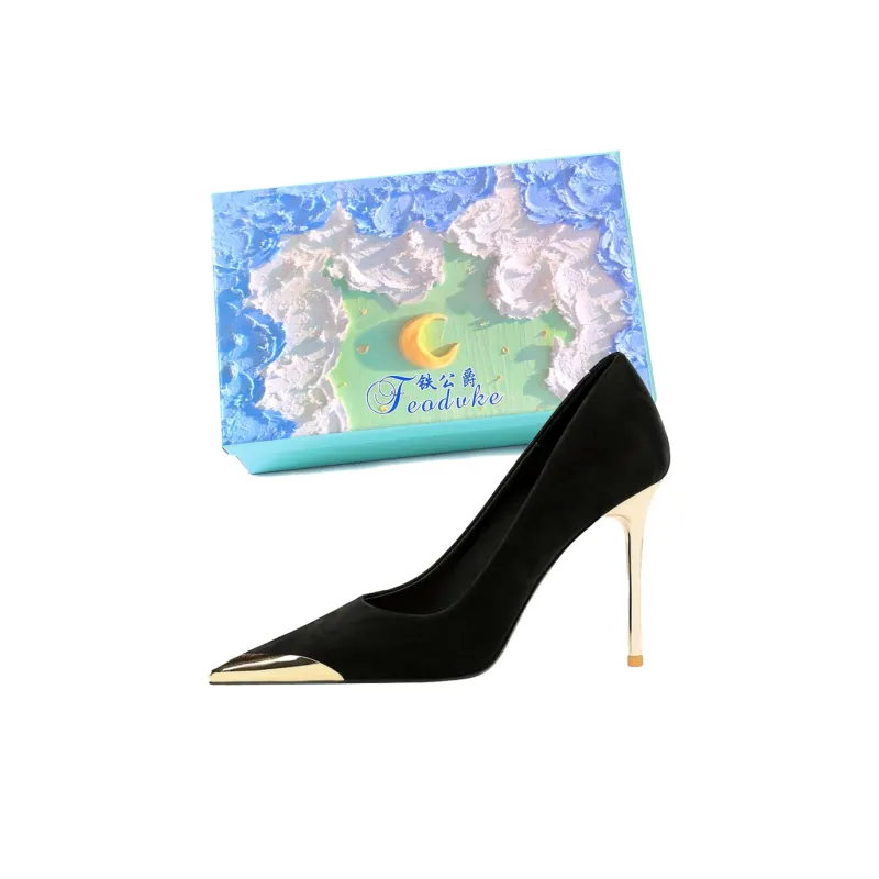 Feo Dvke Slim Heel High Heels 9cm 7cm Women's Black-16