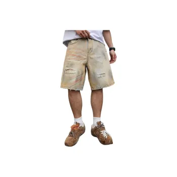SONGS ALONG Denim Shorts Unisex Light Blue