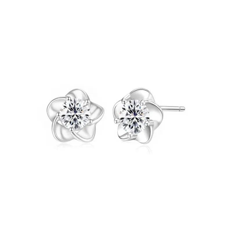 Love Link 925 Sterling Silver Stud Earrings Women's-0