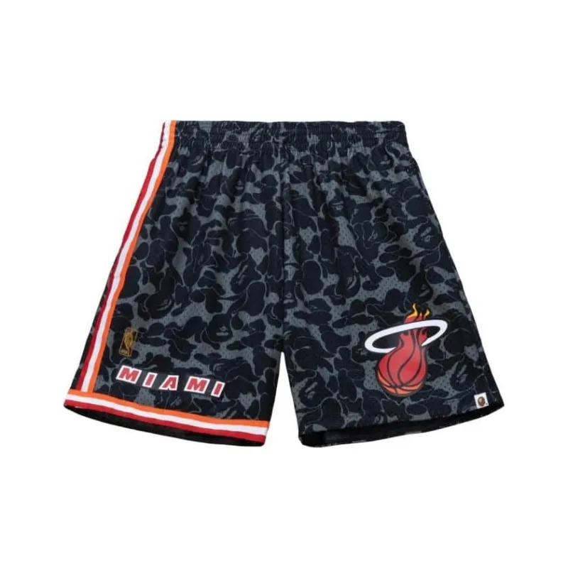 Bape X Mitchell & Ness Miami Heat Shorts-0