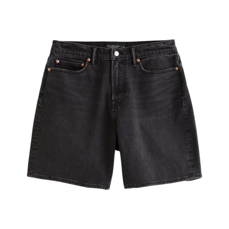 Abercrombie＆Fitch Denim Shorts Men's Black-0
