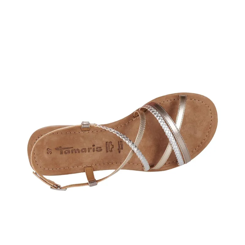 Tamaris Roman Sandals 1cm Women's Platinum-5