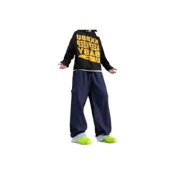 FOR FEAR THAT Casual Pants Unisex Denim Blue