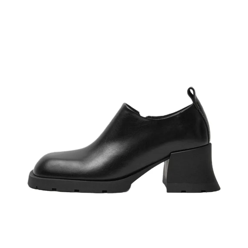 MIISTA Henar Chunky Heel High Heels 6.5cm Women's Black-0