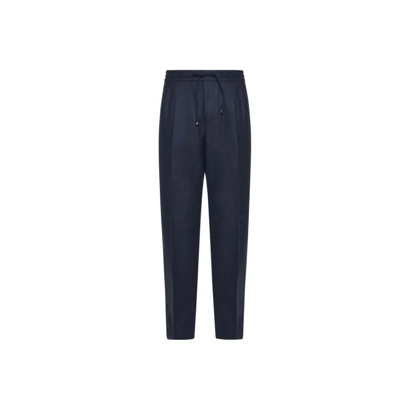 Brunello Cucinelli Drawstring Elastic Waist Pants-0