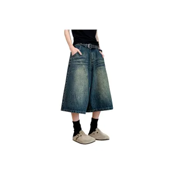 MARK WAFFLE Denim Shorts Unisex