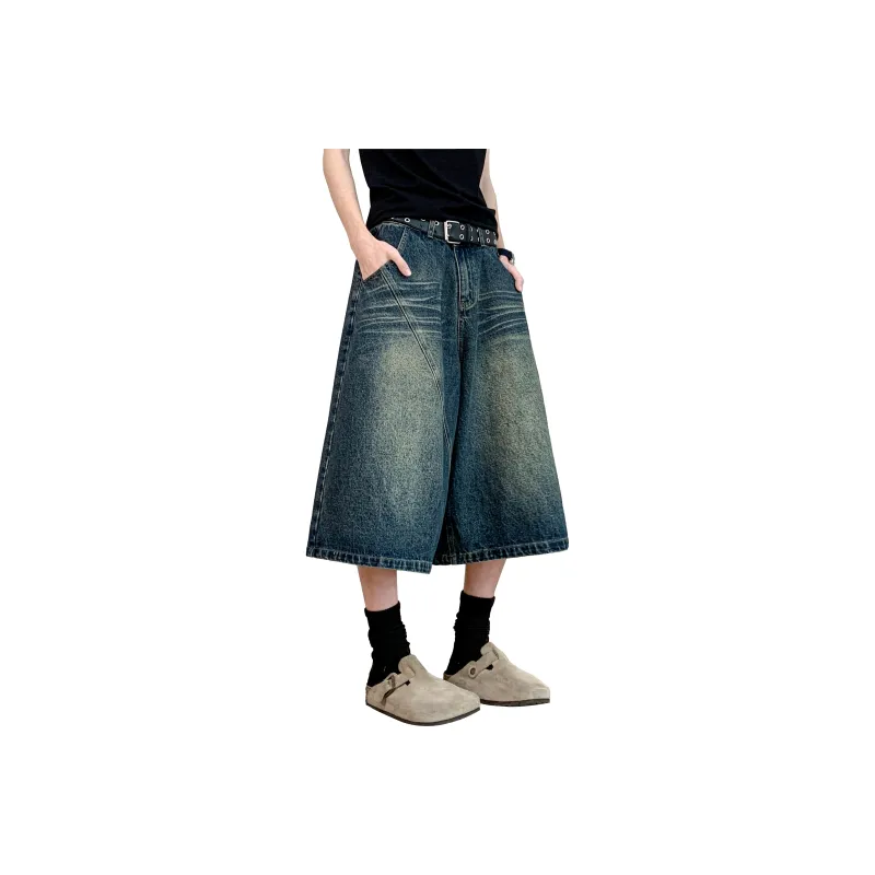 MARK WAFFLE Denim Shorts Unisex-0