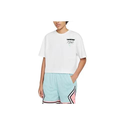 JORDAN Crop Tops Women's White