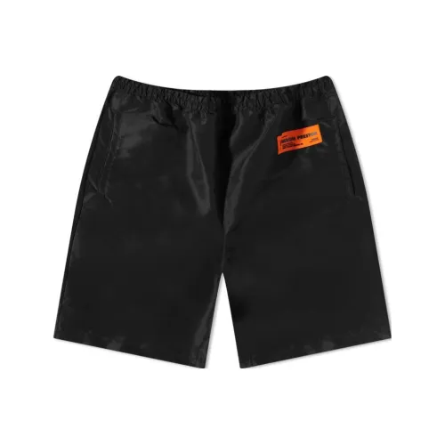 HERON PRESTON Logo Patch Knee Length Track Shorts