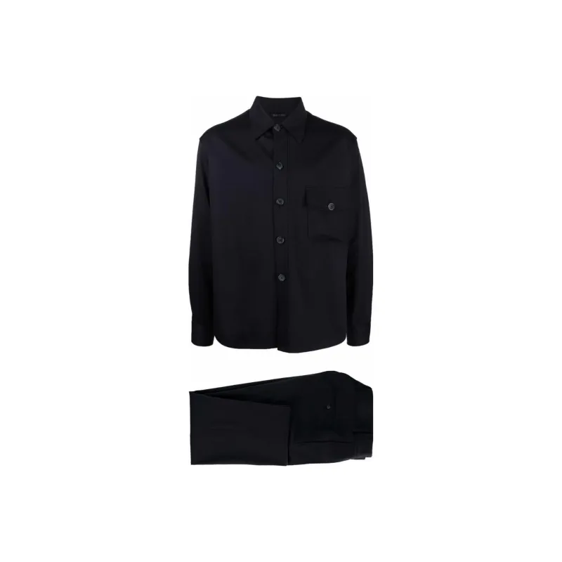 GIORGIO ARMANI Business Suits Men Black-0