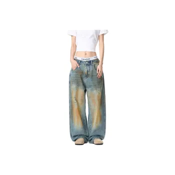 PANDA ADEVIL Jeans Unisex Washed Color
