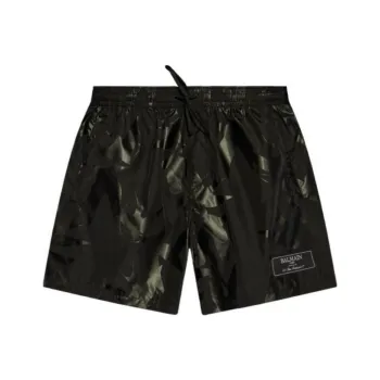 BALMAIN Elastic Waistband Drawstring Swim Shorts