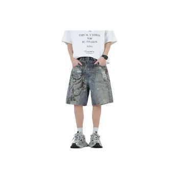 BEAR UNION Denim Shorts Unisex Vintage Blue