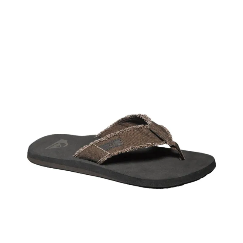 Quiksilver Abrasion Resistant Flip Flops Men's Brown-1