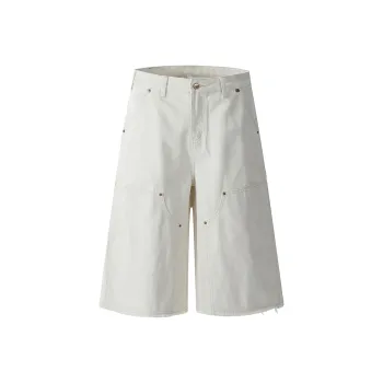 GBXM Denim Shorts Unisex Symplocaceae White