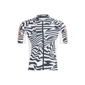 Adidas Essentials 3-Stripes Fast Zebra Cycling Jersey Cycling Clothing Men's Black White