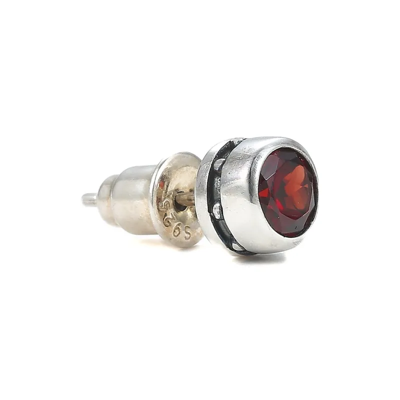 Ruibeila 925 Sterling Silver Stud Earrings Trendy Men's-1