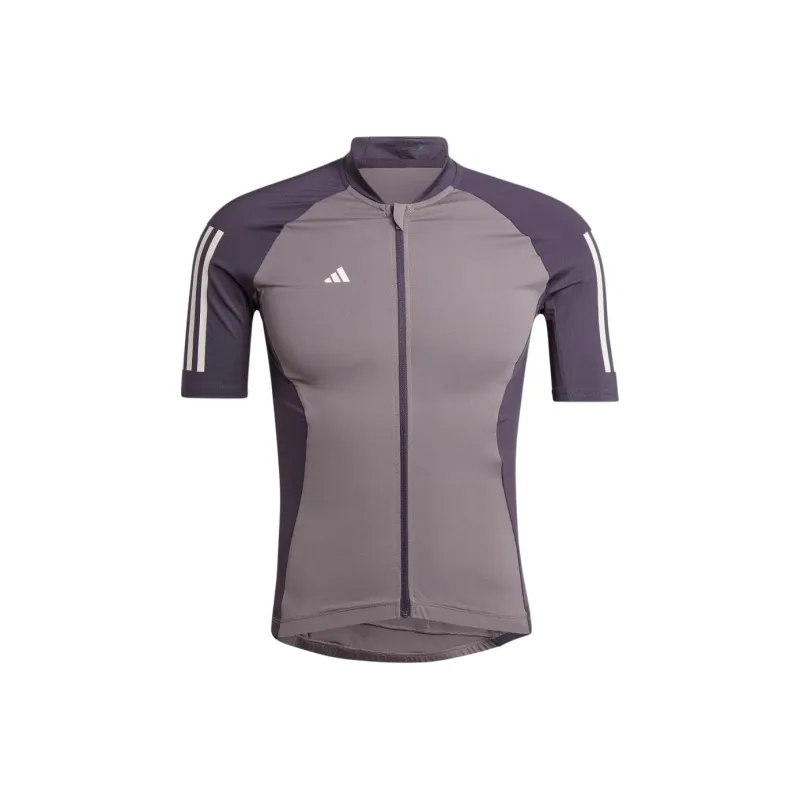 Adidas Essentials Three Stripes Cycling Jersey Cycling Clothing Men's Charcoal-0