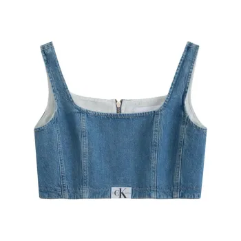 CALVIN KLEIN Tank Top Women's Denim Blue