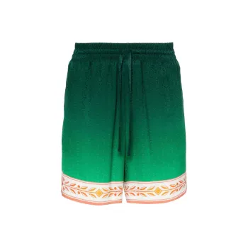 CASABLANCA Silk Shorts With Drawstring