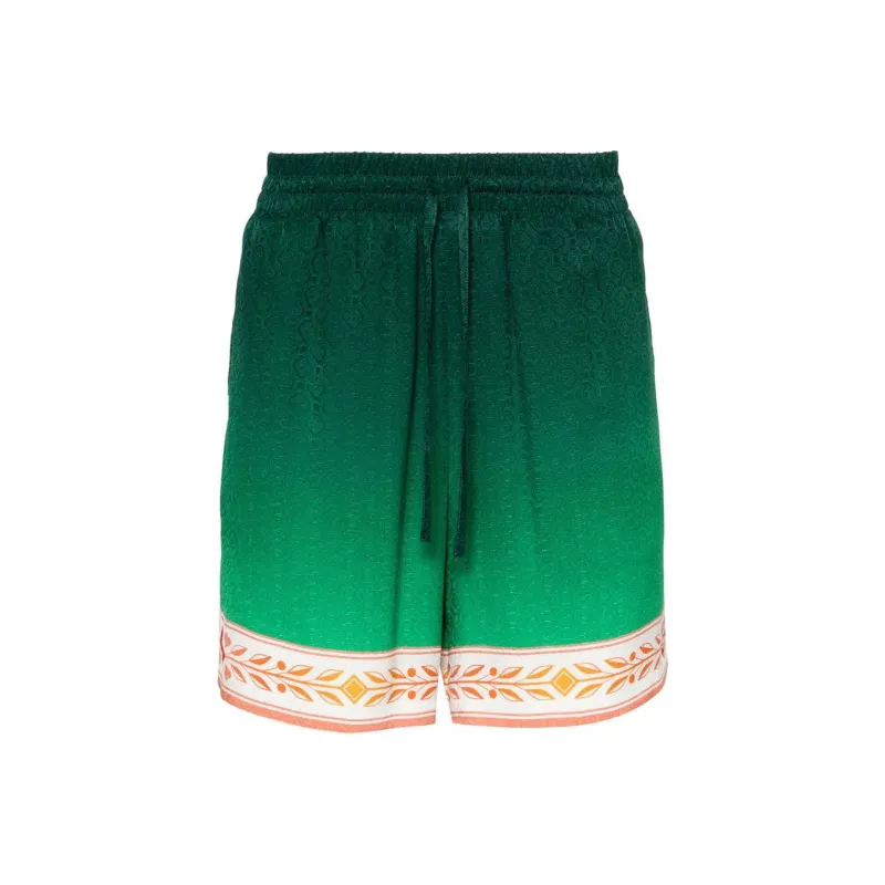 CASABLANCA Silk Shorts With Drawstring-0