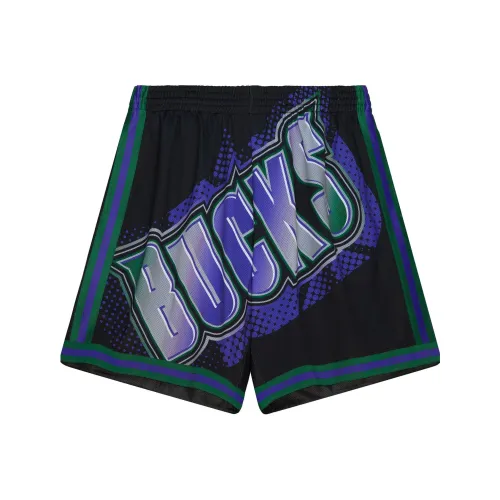Mitchell Ness Casual Shorts Men Purple Black