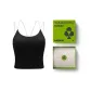 [with Pads]V-Neck Camisole-Black & White+Barbie Pink