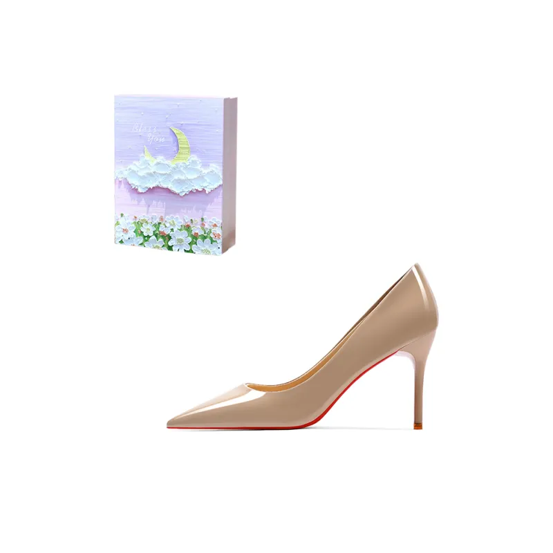 ROBINHOOD Castle Exclusive 3D Box Slim Heel High Heels Women's-13