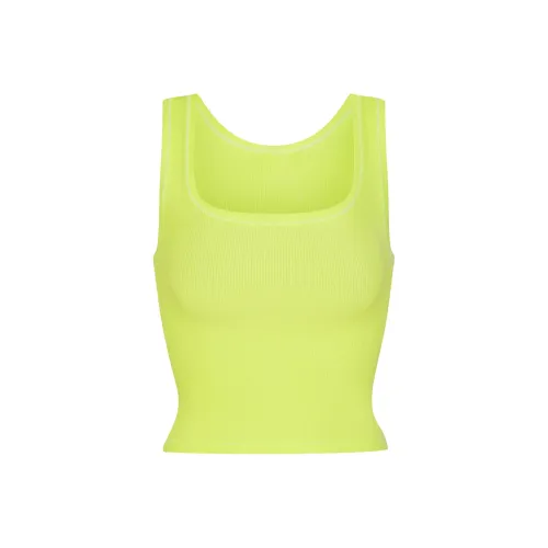 SKIMS COTTON RIB TANK Tank Tops Women's DAFFODIL/Daffodil