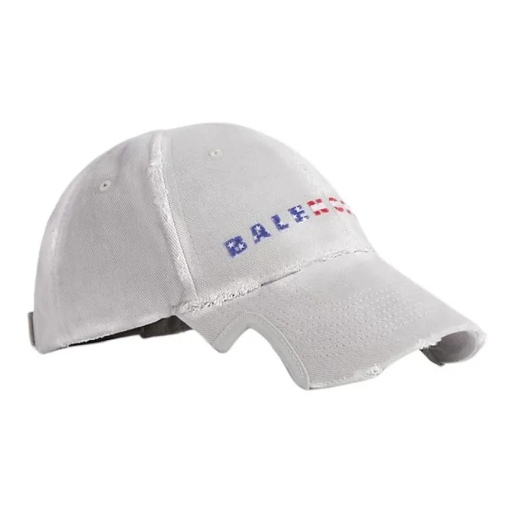 Balenciaga Cotton, Twill, Polyester Baseball Caps Men's White-2