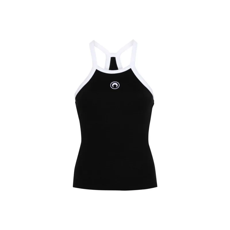 Marine Serre Crescent Moon embroidered Top-0