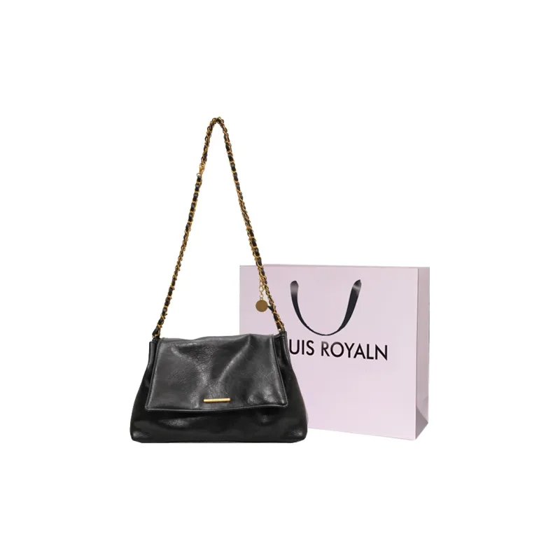 LOUIS ROYALN PU Shoulder Bag Regular Women's Black/Ecru/Coffee/Brown-0