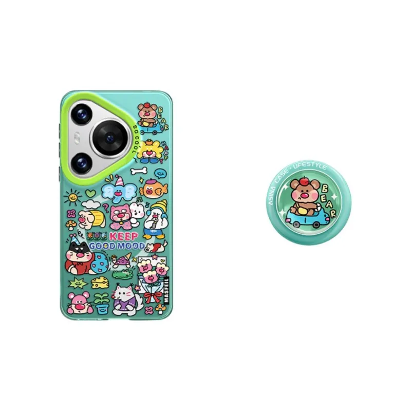 Marsfield Acrylic Material Magnetic Case Happy Graffiti Phone Cases Compatibility Huawei P70/60/50/40PRO-6