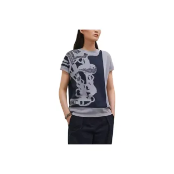 HERMES T Shirt Women's Blue Black