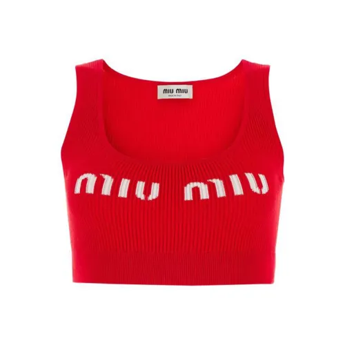 MIU MIU Tank Tops Women's Red